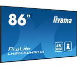 iiyama LH8665UHSB-B1 Écran d'affichage dynamique En forme de kiosk 2,18 m (86") LED Wifi 800 cd/m² 4K Ultra HD Noir Intégré dans le processeur Android 11 24/7