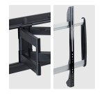 StarTech.com Support Mural Articulé Ultra Fin pour Téléviseurs à Écran Plat Jusqu'à 65" et 45kg, VESA 600x400, Conforme TAA, Profil Bas