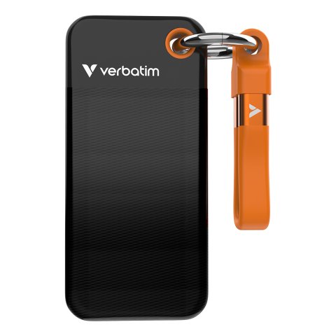 Verbatim Pocket SSD 2 TB USB Tipo C 3.2 Gen 2 (3.1 Gen 2) Negro, Naranja