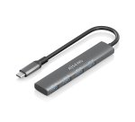 AISENS Hub USB 3.1 USB-C, USB-C/M-4x Tipo A/H, Gris, 15cm