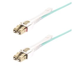 StarTech.com Cable de Fibra Óptica Multimodo LC a LC (UPC) OM4 de 3m - con Pestillos - 50/125µm - Redes de 100G - Resistente a los Dobleces - Low Insertion Loss - LSZH