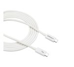 Cable de 2m Thunderbolt 3 Blanco - Cable Compatible con USB-C y DisplayPort - USB Tipo C