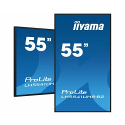 iiyama LH5541UHS-B2 Écran d'affichage dynamique En forme de kiosk 138,7 cm (54.6") LCD 500 cd/m² 4K Ultra HD Noir Intégré dans le processeur 18/7