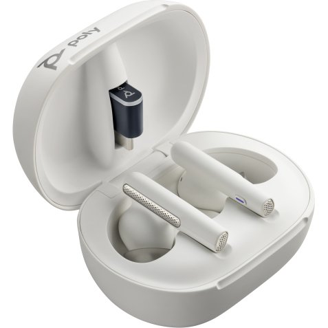 POLY Écouteur blanc Voyager Free 60/60+ certifié Microsoft Teams (2 pièces)