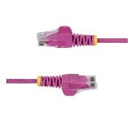 StarTech.com Câble Ethernet CAT6 Rose Fin de 3m, Sans Accroc, 100W PoE, UTP, LSZH, Fil de Cuivre Pur 28AWG, Cordon Patch Réseau RJ45 avec Serre-Câble, Contrôlé Fluke