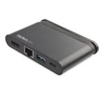 StarTech.com Adaptateur Multiport USB-C - Mini Dock USB-C avec 4K HDMI - 100W PD 3.0 Pass-Through, 1x USB-A, 1x USB-C, GbE - Station d'Accueil Portable Thunderbolt 3 & Type-C - Mac & Windows