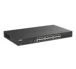 D-Link DGS-1250-28XP Géré L2+ Gigabit Ethernet (10/100/1000) Connexion Ethernet, supportant l'alimentation via ce port (PoE) Bureau Noir