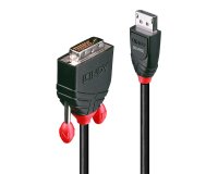 Lindy 41492 adaptador de cable de vídeo 3 m DVI-D DisplayPort Negro