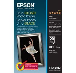 Epson Ultra Glossy Photo Paper - 10x15cm - 20 Fogli