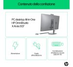 HP OmniStudio X 32-c0008nl Intel Core Ultra 5 125H 80 cm (31.5") 3840 x 2160 Pixel PC All-in-one 32 GB DDR5-SDRAM 1 TB SSD Windows 11 Home Wi-Fi 6E (802.11ax) AI PC Argento