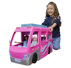 Barbie Camper, Doll Playset with 60 Accessories, 30-Inch Slide, Dream Camper