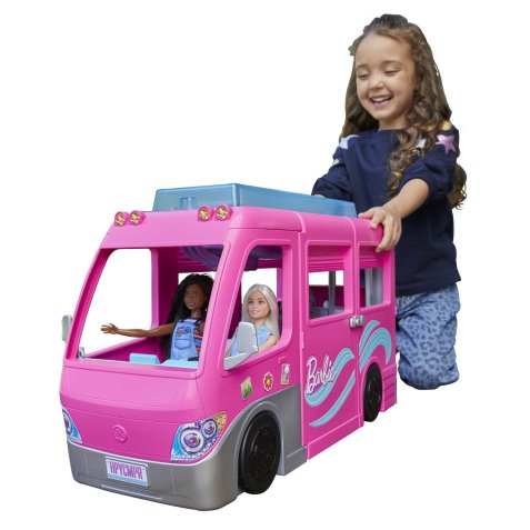 Barbie Camper, Doll Playset with 60 Accessories, 30-Inch Slide, Dream Camper