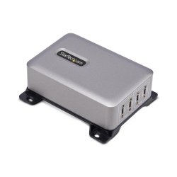 StarTech.com Cargador USB-C de 4 Puertos - Cargador USB Tipo C - Cargador para Portátil - Cargador para Móvil - Un Puerto 140W EPR - PD 3.1 - con Tornillos de Fijación - Total 240W