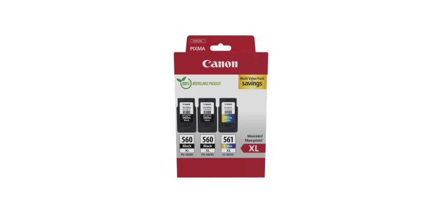 Canon 3712C009 cartucho de tinta 3 pieza(s) Original Alto rendimiento (XL) Negro, Cian, Magenta, Amarillo