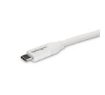 StarTech.com Câble de Charge Rapide USB-C de 4m, Charge et Synchronisation, 100W (5A) PD, USB 2.0, Certifié USB-IF - Cordon de Charge USB C Blanc