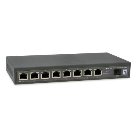 LevelOne GEP-0925 switch di rete Non gestito 2.5G Ethernet (100/1000/2500) Supporto Power over Ethernet (PoE) Nero