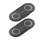 AISENS Cargador Inalambrico USB-C 15W 2 en 1 Para Movil Auriculares, Negro
