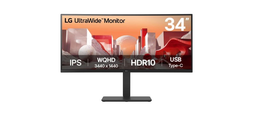 LG 34BA75QE-B computer monitor 86.4 cm (34") 3440 x 1440 pixels Wide Quad HD LCD Black