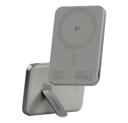 PanzerGlass empower™ by ® empower™ Bank w. Spin Stand | 5000mAh | Wireless Recharge Titanium
