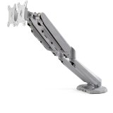 StarTech.com Bras de Bureau à Double Écrans avec USB et Audio, Support de Bureau VESA pour Écrans jusqu'à 32" (8kg), Bras Ergonomique pour Double Écrans à Mouvement Complet - Argent