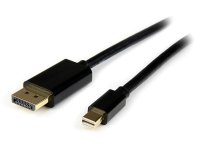 Cable de 4m Adaptador de Mini DisplayPort Macho a DisplayPort Macho- Negro