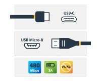 StarTech.com USB-C to Micro-B Cable - M/M - 2 m (6 ft.) - USB 2.0
