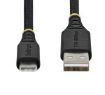 StarTech.com Schnellladekabel USB-A auf USB-C 2m, 15W 3A, doppellagiges Nylon/TPE-Geflecht, langlebiges USB-A auf Typ-C Ladekabel, USB-A auf USB-C Kabel
