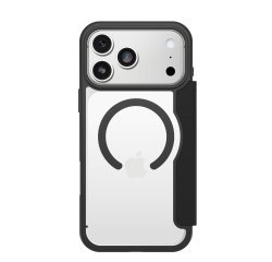 OtterBox React Folio MagSafe Series pour Apple iPhone 17 Pro Max, noir Crystal, transparente/noir