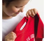 DYMO LetraTag "Iron-On" etichette per tessuti autoadesiva | rotolo da 12 mm x 2 m | stampa nera su bianco | LT etichette lavaggio per etichettatrice LetraTag | 1 pezzo