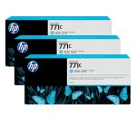 HP 771C pack de 3 cartouches d'encre DesignJet cyan clair, 775 ml