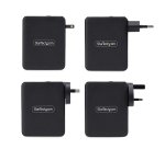 StarTech.com Chargeur Mural USB-C 140W, 3x USB-C/1x USB-A, Adaptateur d'Alimentation Power Delivery 3.1 International GaN pour MacBook/Dell XPS/Inspiron