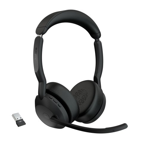 Jabra Evolve2 55 Auriculares Inalámbrico Diadema Oficina/Centro de llamadas USB Tipo C Bluetooth Base de carga