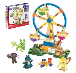 MEGA Pokémon Ferris Wheel Fun Building Toy Kit, with 4 Action Figures (393 Pieces) for Kids