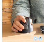 R-Go Tools Ratón ergonómico R-Go HE Break con software de pausa, grande (tamaño de mano = 185 mm), diestro, bluetooth, negro