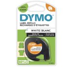 DYMO LetraTag "Iron-On" etichette per tessuti autoadesiva | rotolo da 12 mm x 2 m | stampa nera su bianco | LT etichette lavaggio per etichettatrice LetraTag | 1 pezzo