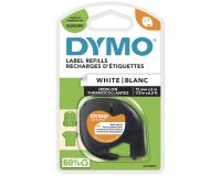 Nastro Letratag - 12 mm x 2 mt - bianco - termoadesivo - Dymo