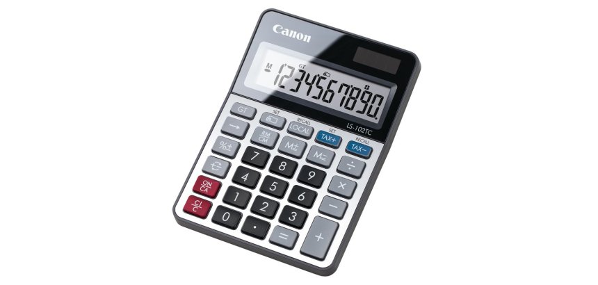 Canon LS-102 TC calculator Desktop Basic Black, Metallic