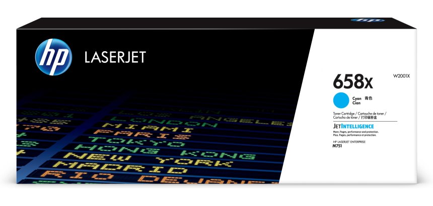 HP 658X Cyan Original LaserJet Tonerkartusche mit hoher Reichweite