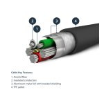 StarTech.com Premium USB-A naar Lightning Kabel 1m Zwart - USB Type A naar Lightning Charge & Sync Oplaadkabel - Verstevigd met Aramide Veze