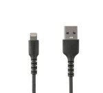 StarTech.com Premium USB-A naar Lightning Kabel 1m Zwart - USB Type A naar Lightning Charge & Sync Oplaadkabel - Verstevigd met Aramide Veze