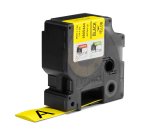DYMO Rhino etiquetas industriales de tubo termorretráctil | 24 mm x 1,5 m | de color negro sobre fondo amarillo