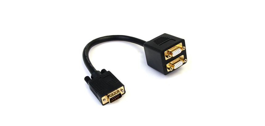 StarTech.com 1 ft VGA to 2x VGA Video Splitter Cable – M/F
