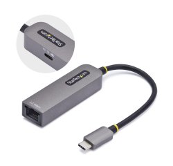 StarTech.com Adaptador de Red USB Tipo C a Ethernet - Adaptador de Red Externo USB-C a RJ45 2,5/1Gb - NBASE-T - USB 3.1 - Entrega de Alimentación PD 100W de Paso - Compatible con Thunderbolt - Win/Mac