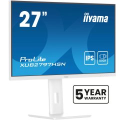 iiyama ProLite XUB2797HSN-W2 écran plat de PC 68,6 cm (27") 1920 x 1080 pixels Full HD LED Blanc