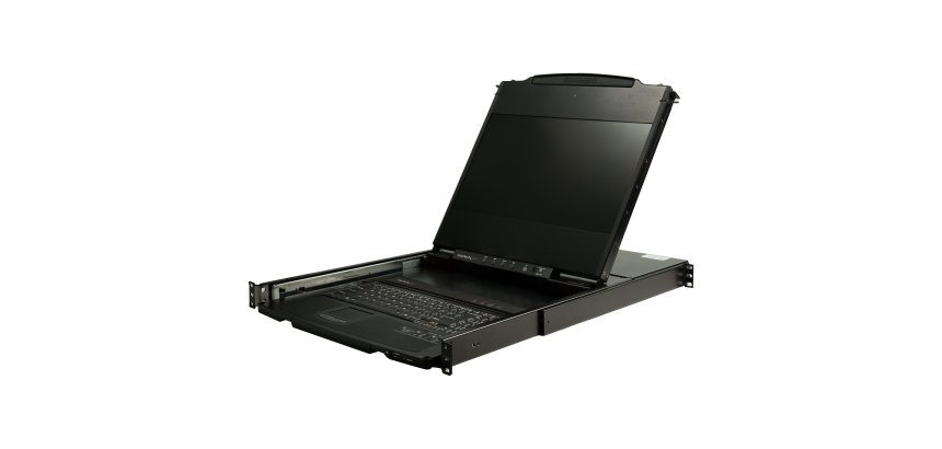StarTech.com Console KVM à Montage en Rack à Deux Rails HD 1080p - Switch/Console KVM HD VGA à Port Unique - Écran LCD à Montage en Rack/Console Montée en Rack - Tiroir de Rack Serveur - Clavier QWERTY