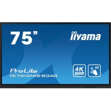 iiyama TE7512MIS-B3AG affichage de messages En forme de kiosk 190,5 cm (75") LCD Wifi 400 cd/m² 4K Ultra HD Noir Écran tactile Intégré dans le processeur Android 11 24/7
