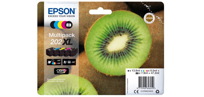 Epson Kiwi Multipack 5-colours 202XL Claria Premium Ink