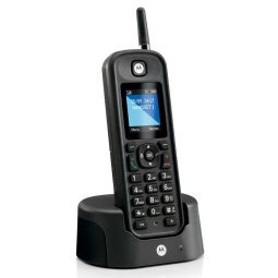 Teléfono inalámbrico Motorola O201, Teléfono DECT, Altavoz, 200 entradas, Identificador de llamadas, Negro