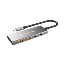 Conceptronic HUBBIES15G hub de interfaz USB 3.2 Gen 2 (3.1 Gen 2) Type-C 10000 Mbit/s Gris