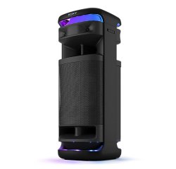 Sony ULT TOWER 10 - Altoparlante Bluetooth per feste con ULT POWER SOUND, bassi profondi e potenti, altoparlanti X-Balanced, illuminazione a LED a 360 gradi, funzioni per feste, microfono wireless, portatile, maniglia e ruote - Nero